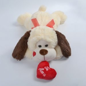 PERRO ECHADO CON CORAZÓN